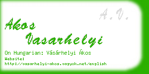 akos vasarhelyi business card